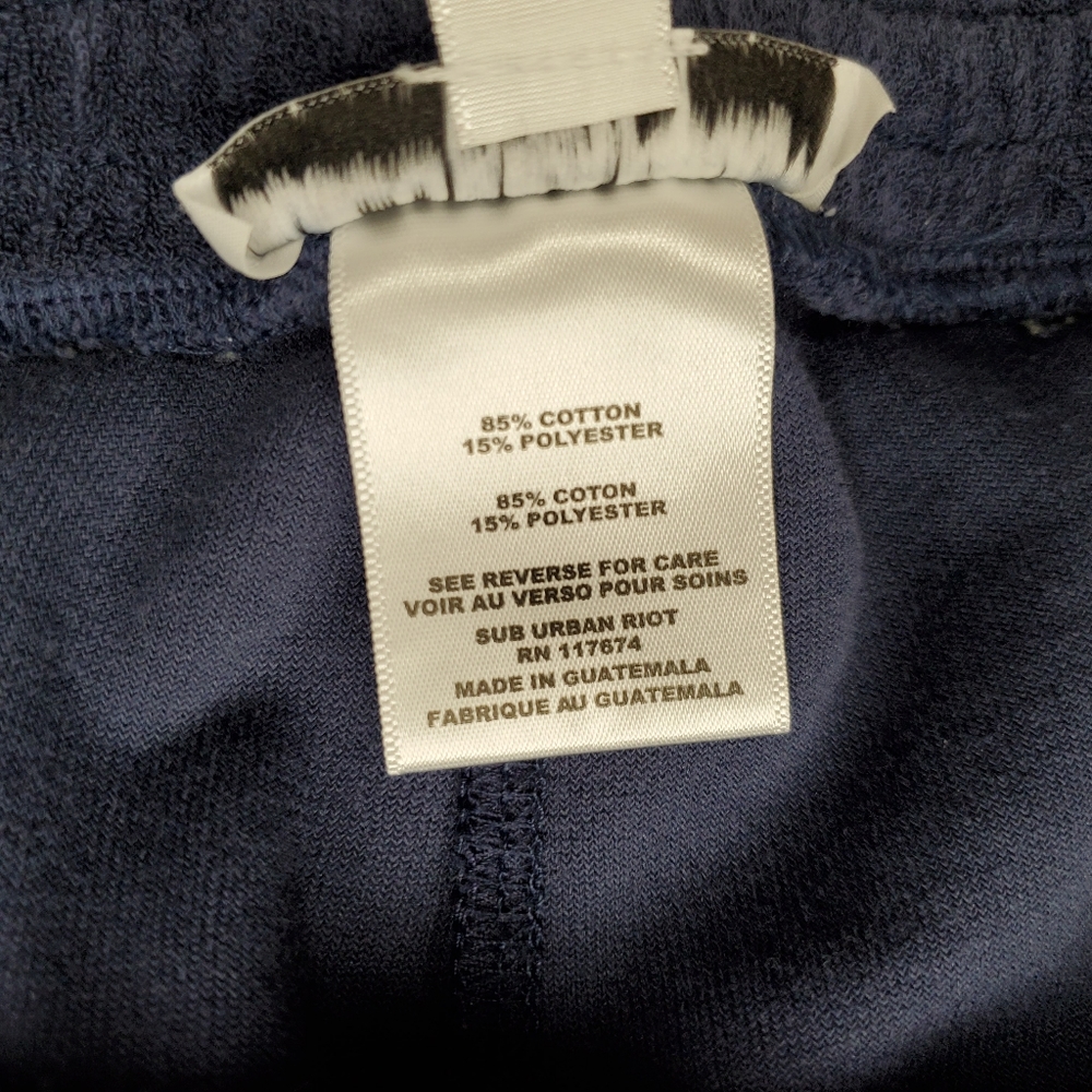 🎯 Sub_Urban Riot Women's Navy Blue Terrycloth Joggers Size Large - Picture 7 of 10
